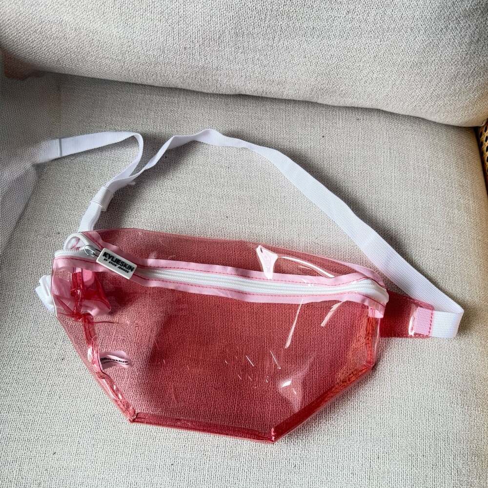 Kylie Skin Pink Clear Vinyl Fanny Pack Waist Bag